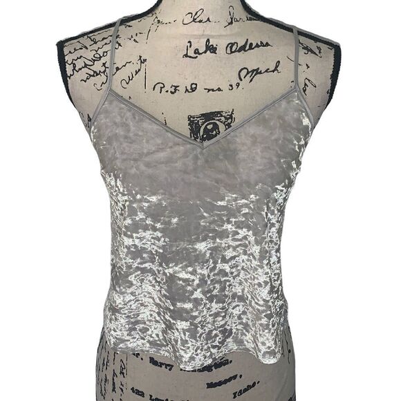 NEW! VICTORIA SECRET gray shimmer half camisole S NWT - Picture 1 of 8